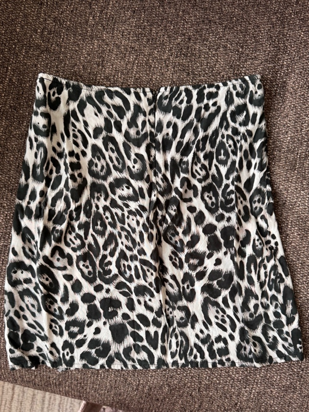 Motel Rocks Black & White Leopard Mini Skirt